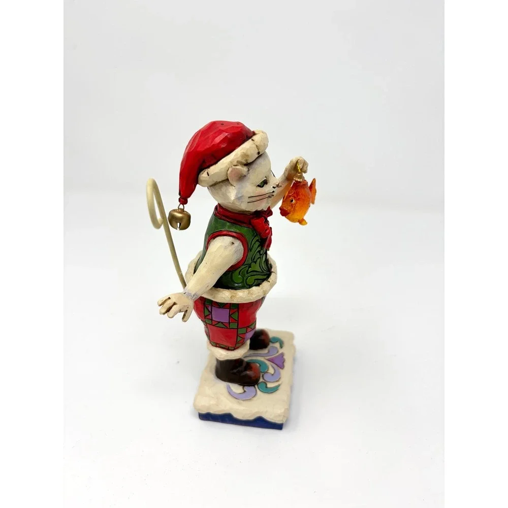 Jim Shore Heartwood Creek Catch The Christmas Spirit Cat Figurine 4027766